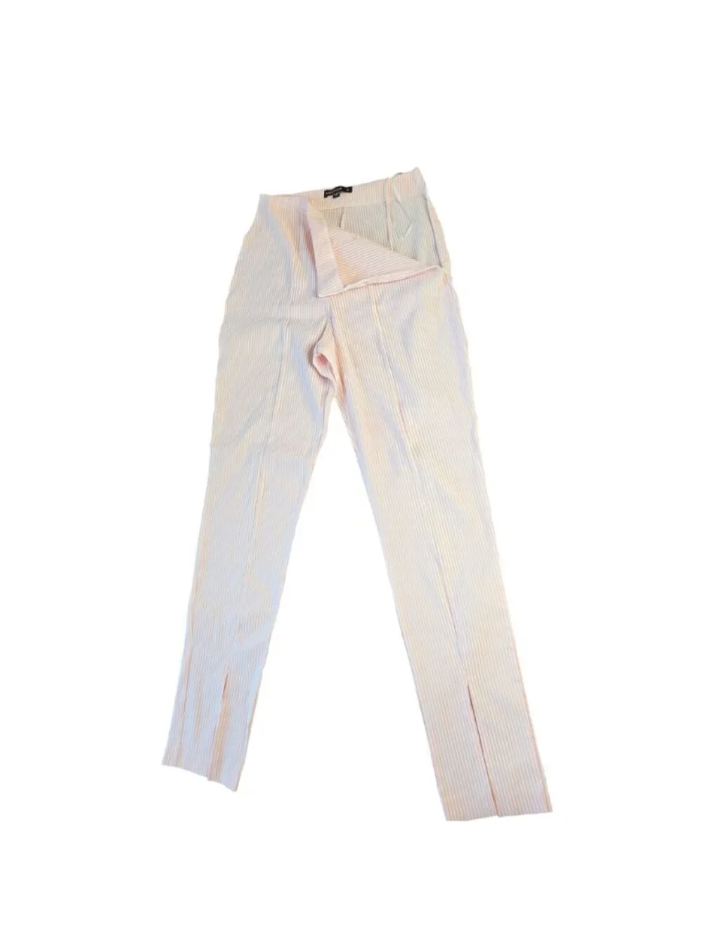 Vesper 247 Pink Pinstripe High Waisted Trousers Pants Y2K Going Out UK 10 US 6